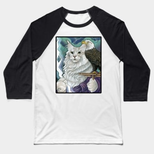 Cat Zeus - Black Outlined Version Baseball T-Shirt